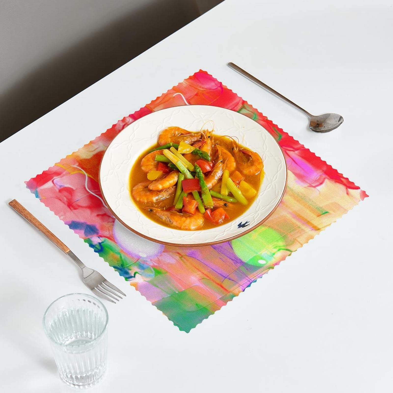 Amazon.co.jp: プレースマット 4枚セット ダイニングテーブル プレース